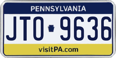 PA license plate JTO9636