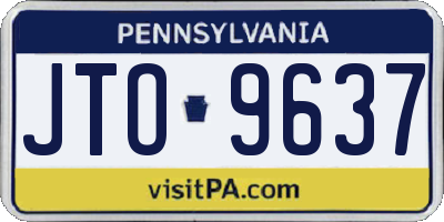 PA license plate JTO9637