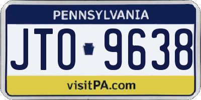 PA license plate JTO9638