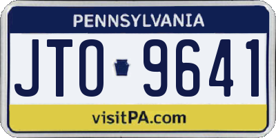 PA license plate JTO9641