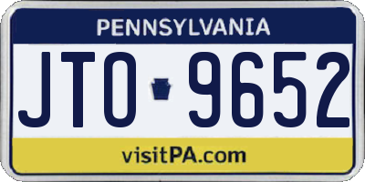 PA license plate JTO9652