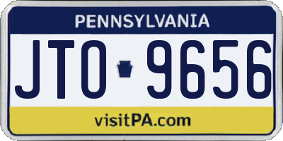 PA license plate JTO9656