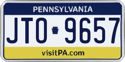 PA license plate JTO9657