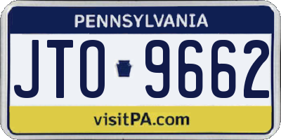 PA license plate JTO9662