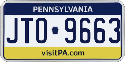 PA license plate JTO9663