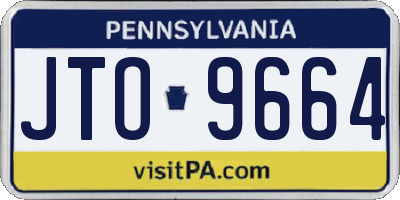 PA license plate JTO9664