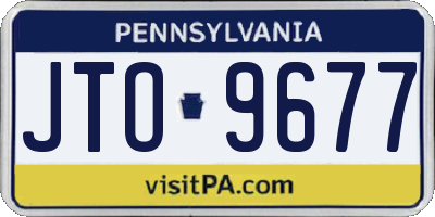 PA license plate JTO9677