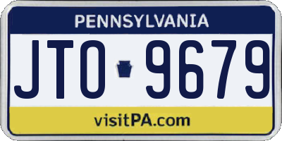 PA license plate JTO9679