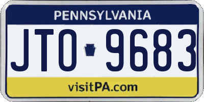 PA license plate JTO9683