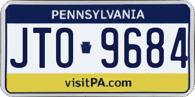 PA license plate JTO9684