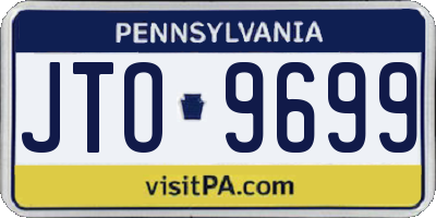 PA license plate JTO9699