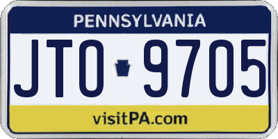 PA license plate JTO9705