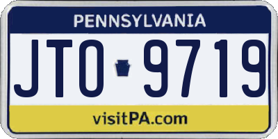 PA license plate JTO9719