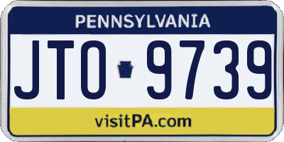 PA license plate JTO9739