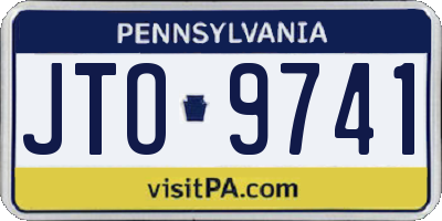 PA license plate JTO9741