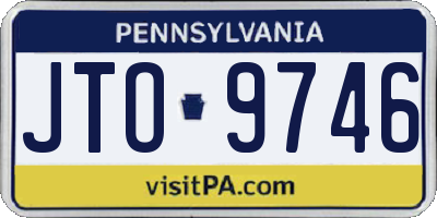 PA license plate JTO9746