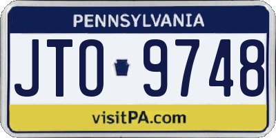 PA license plate JTO9748