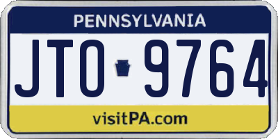 PA license plate JTO9764