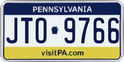 PA license plate JTO9766