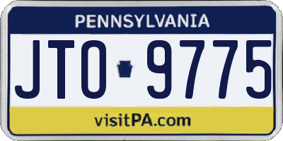 PA license plate JTO9775