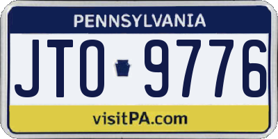 PA license plate JTO9776