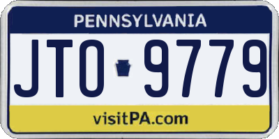 PA license plate JTO9779