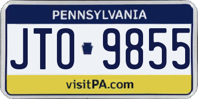 PA license plate JTO9855