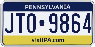PA license plate JTO9864