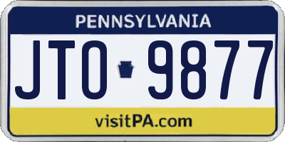 PA license plate JTO9877