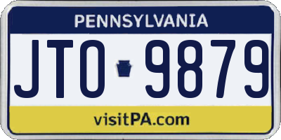 PA license plate JTO9879