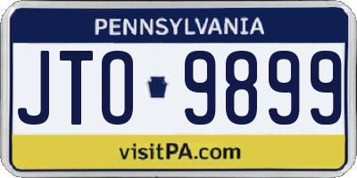 PA license plate JTO9899