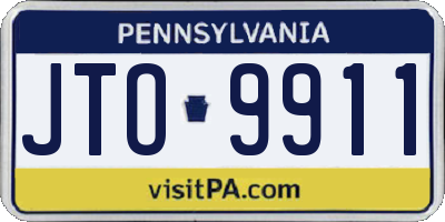 PA license plate JTO9911