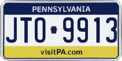 PA license plate JTO9913