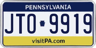 PA license plate JTO9919
