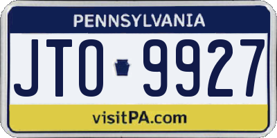 PA license plate JTO9927