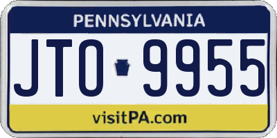PA license plate JTO9955