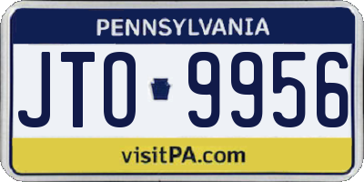 PA license plate JTO9956