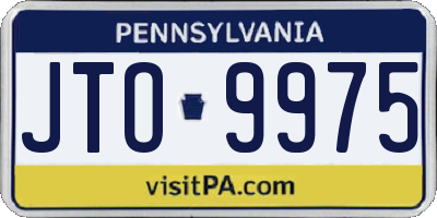 PA license plate JTO9975