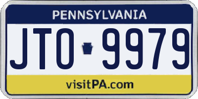 PA license plate JTO9979