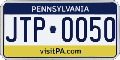 PA license plate JTP0050