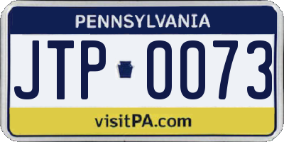 PA license plate JTP0073