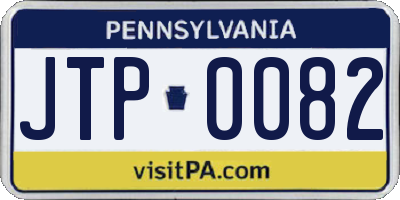 PA license plate JTP0082