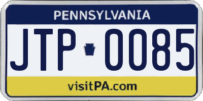 PA license plate JTP0085