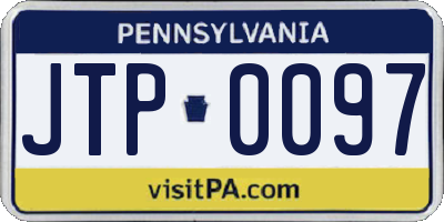 PA license plate JTP0097