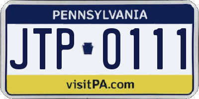 PA license plate JTP0111