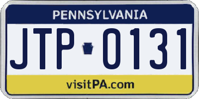 PA license plate JTP0131