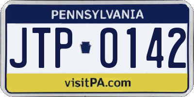 PA license plate JTP0142