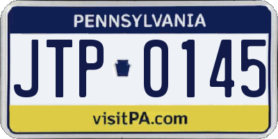 PA license plate JTP0145
