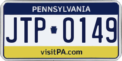 PA license plate JTP0149