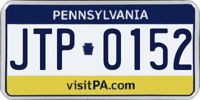 PA license plate JTP0152